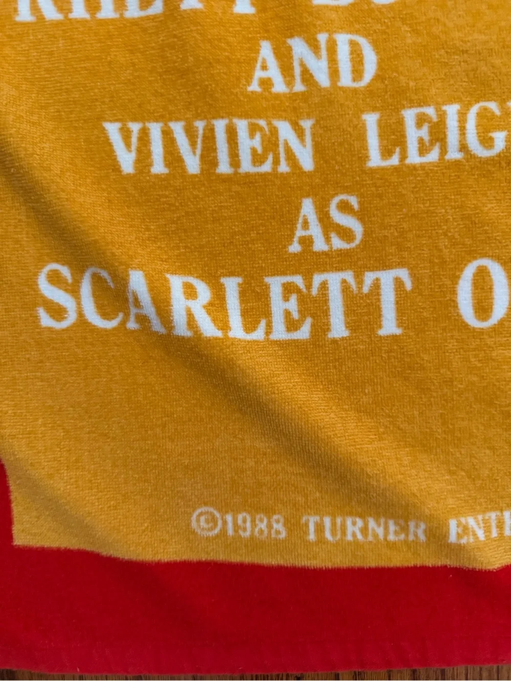 VTG 1988 GONE WITH THE WIND BEACH TOWEL CLARK GABLE VIVIEN LEIGH TURNER ENT